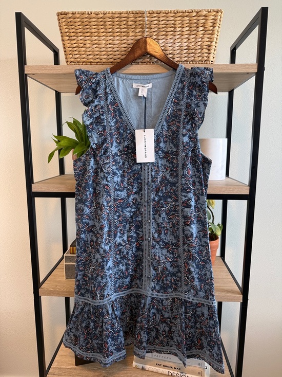 Lucky Brand Dresses & Skirts - NWT Lucky Brand Cotton Blend Knee Length Woven Button Front Printed Dress, L